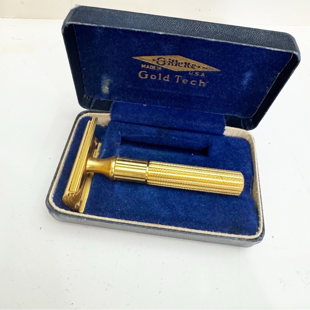 Gillette Gold Tech Men's Razor Vintage